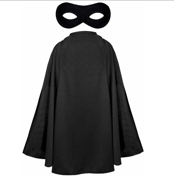Novelty Cape With Mask - Black